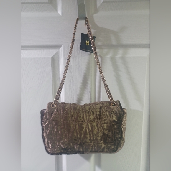 House of Harlow 1960 Velvet Brown Shoulder Bag - Picture 3 of 5